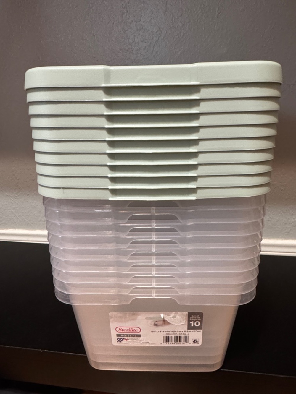 Sterilite Stackable Storage Bin - White/Clear